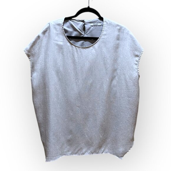 MM Lafleur Light Gray Blouse Didion Women's Work Wear - Picture 1 of 4